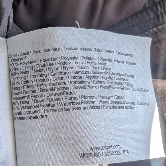 Esprit Women's Size 6 Puffer Vest Down Filled Hooded Brown Fall Spring Winter - Picture 4 of 5